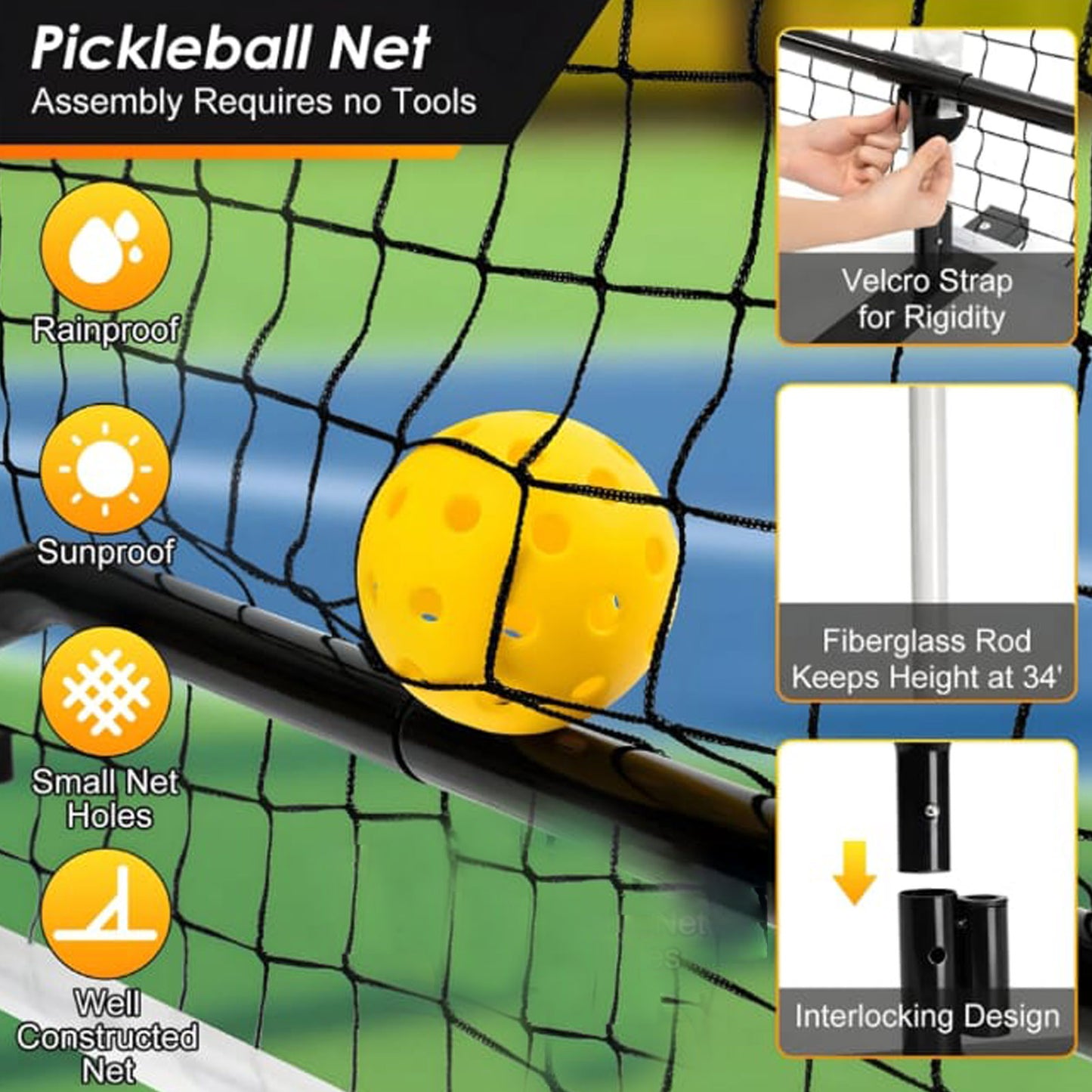 Sturdy Pickleball Net Without Wheels